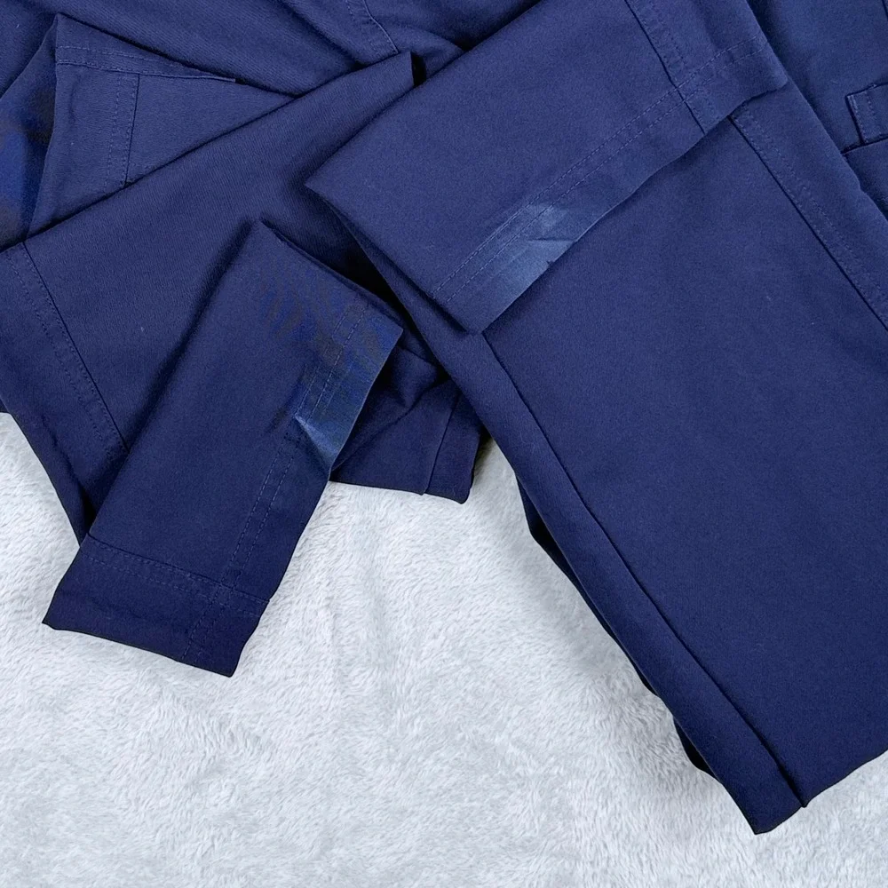 Figs Axim Cargo Scrub Pants Mens Medium Navy Blue Drawstring Technical T2001